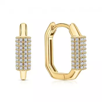 Серебряные серьги с фианитами