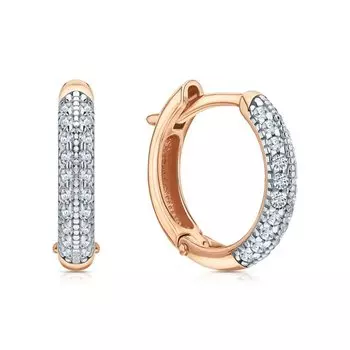 Серебряные серьги с фианитами