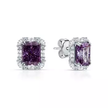 Серебряные серьги с фианитами