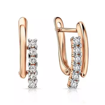 Серебряные серьги с фианитами