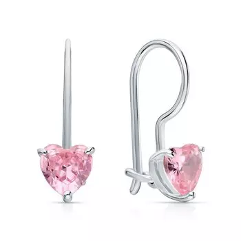 Серебряные серьги с фианитами