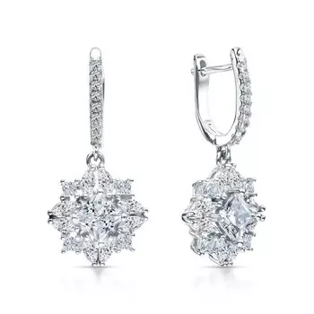 Серебряные серьги с фианитами