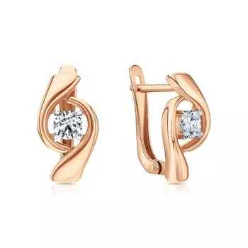 Серебряные серьги с фианитами