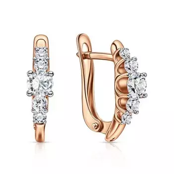 Серебряные серьги с фианитами