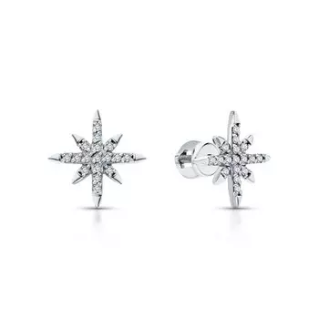 Серебряные серьги с фианитами