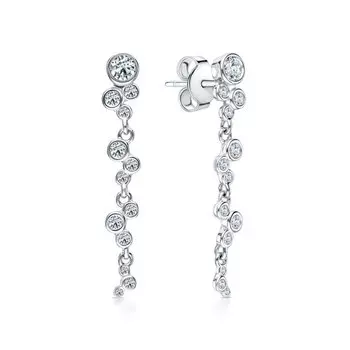 Серебряные серьги с фианитами