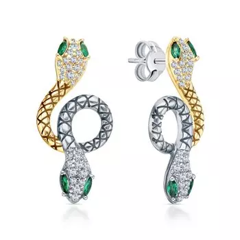 Серебряные серьги с фианитами