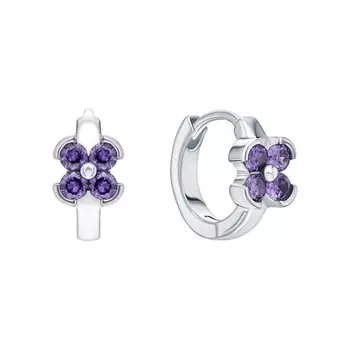 Серебряные серьги с фианитами