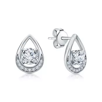 Серебряные серьги с фианитами