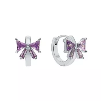 Серебряные серьги с фианитами