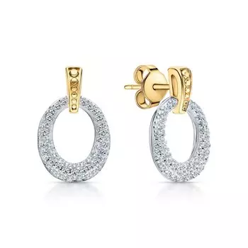 Серебряные серьги с фианитами