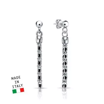 Серебряные серьги с фианитами