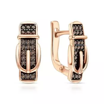 Серебряные серьги с фианитами