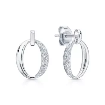 Серебряные серьги с фианитами