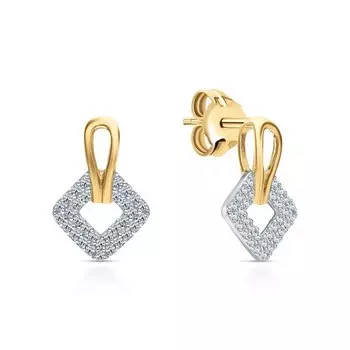 Серебряные серьги с фианитами