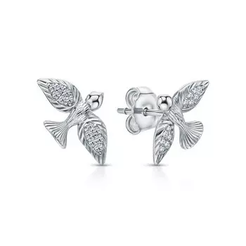 Серебряные серьги с фианитами