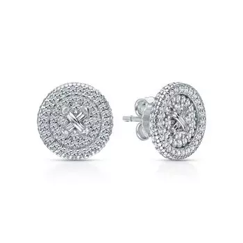 Серебряные серьги с фианитами