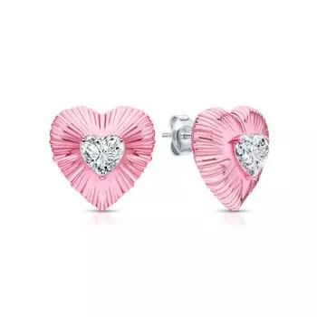 Серебряные серьги с фианитами