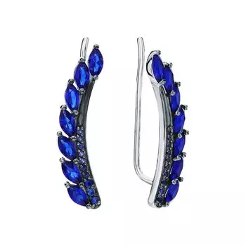 Серебряные серьги с фианитами