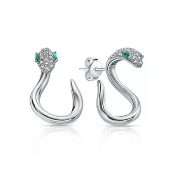 Серебряные серьги с фианитами