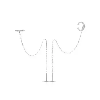 Серебряные серьги с фианитами