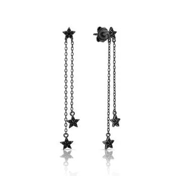 Серебряные серьги с фианитами