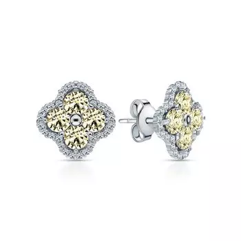 Серебряные серьги с фианитами