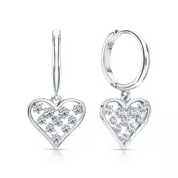 Серебряные серьги с фианитами