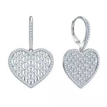 Серебряные серьги с фианитами