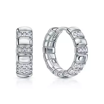 Серебряные серьги с фианитами