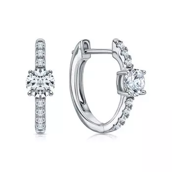 Серебряные серьги с фианитами