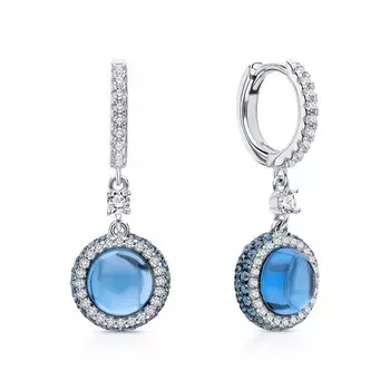 Серебряные серьги с фианитами