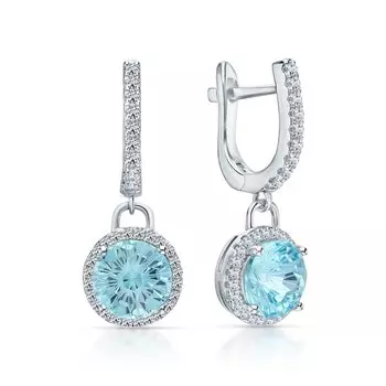 Серебряные серьги с фианитами