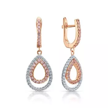 Серебряные серьги с фианитами