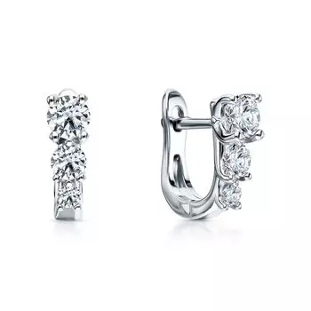 Серебряные серьги с фианитами