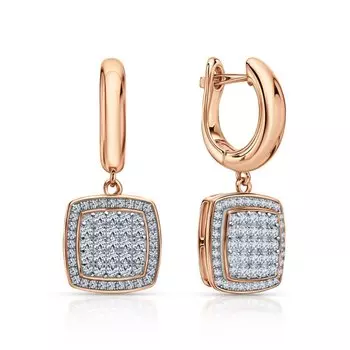 Серебряные серьги с фианитами