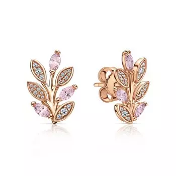 Серебряные серьги с фианитами