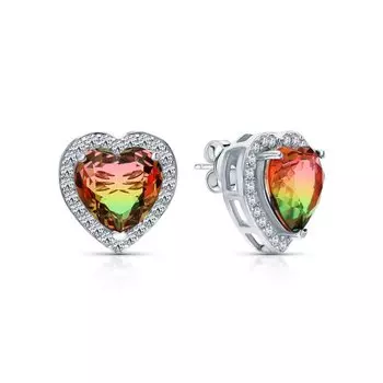 Серебряные серьги с фианитами