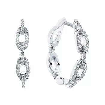 Серебряные серьги с фианитами