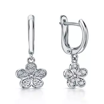Серебряные серьги с фианитами