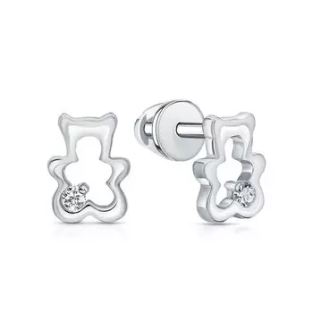 Серебряные серьги с фианитами