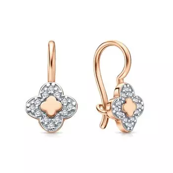 Серебряные серьги с фианитами