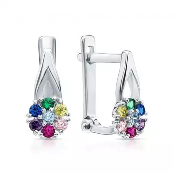 Серебряные серьги с фианитами