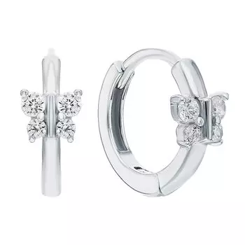 Серебряные серьги с фианитами