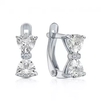 Серебряные серьги с фианитами