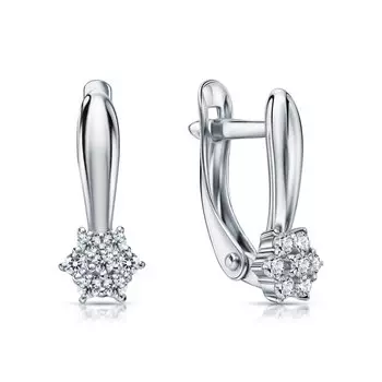 Серебряные серьги с фианитами
