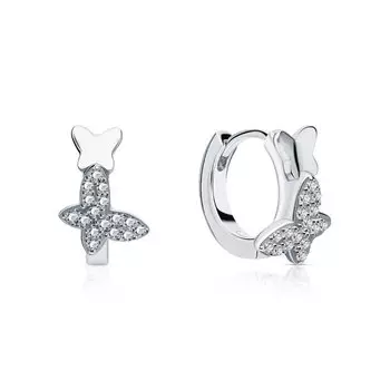 Серебряные серьги с фианитами