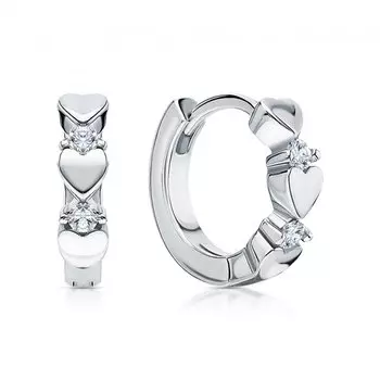 Серебряные серьги с фианитами