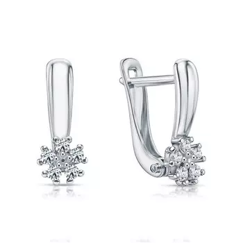 Серебряные серьги с фианитами