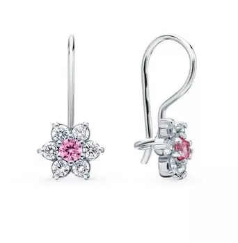 Серебряные серьги с фианитами